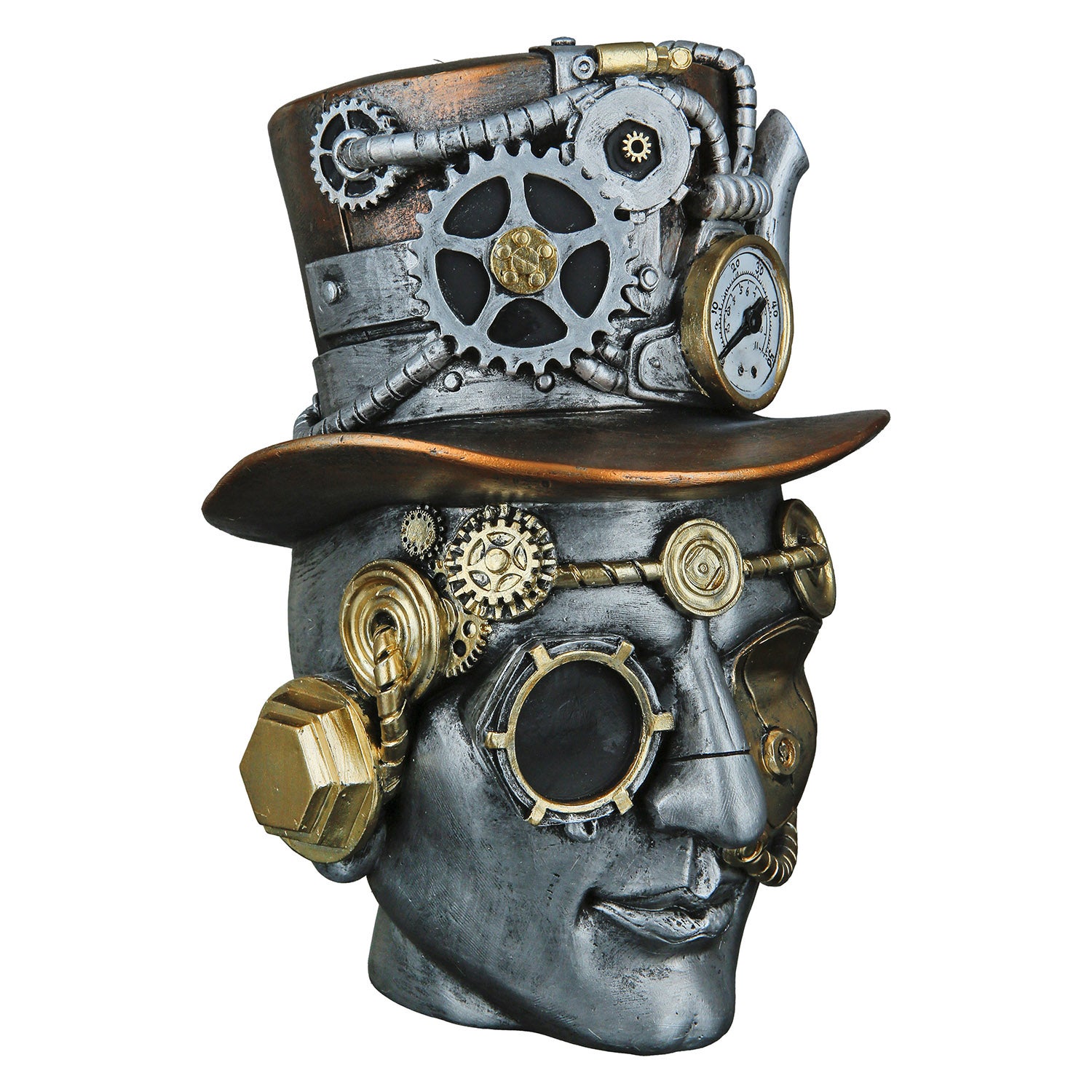 Casablanca by Gilde Sculpture décorative Homme Steampunk H. 20 cm - 3