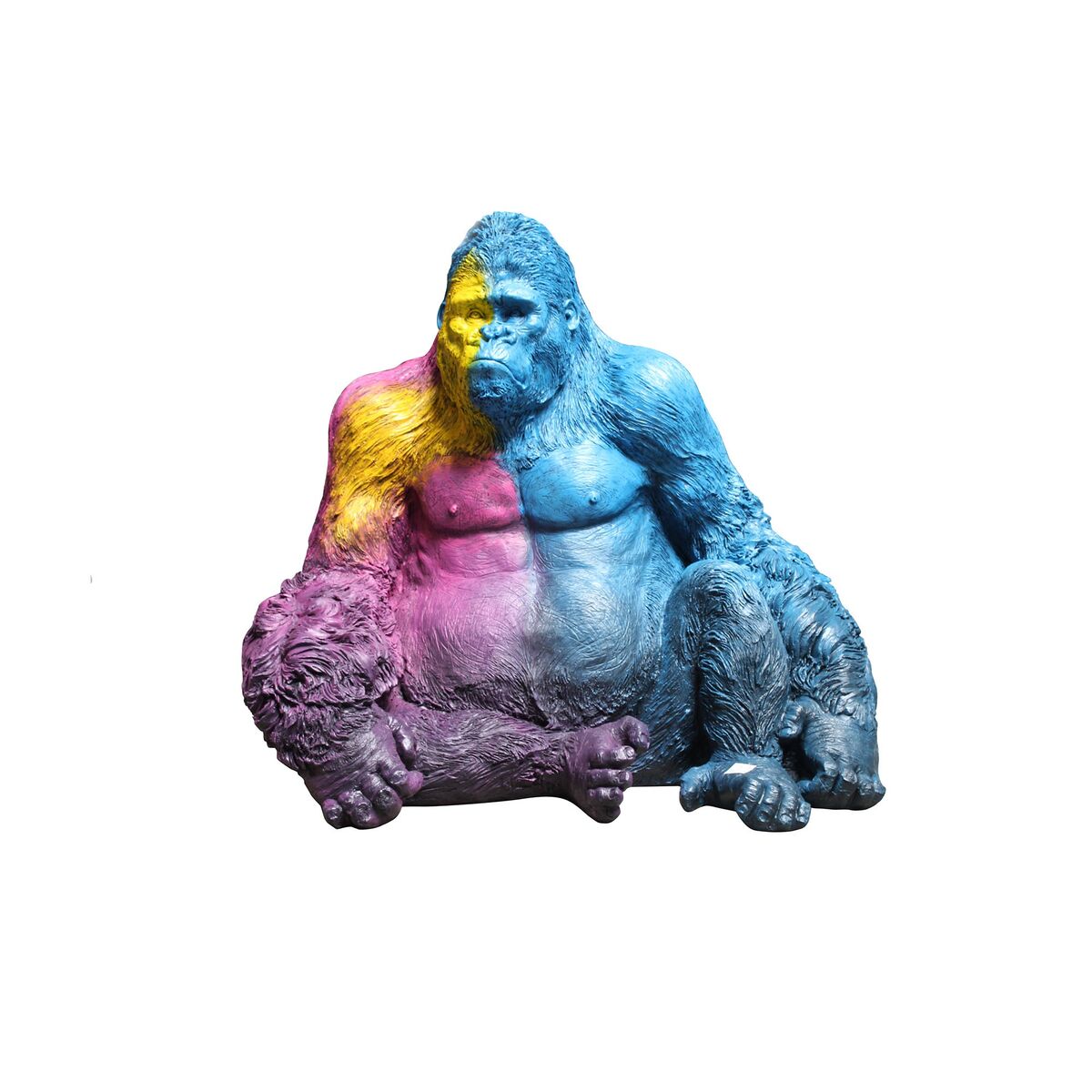 Figura decorativa dkd home decor multicolor moderno gorila 92 x 64 x 85 cm