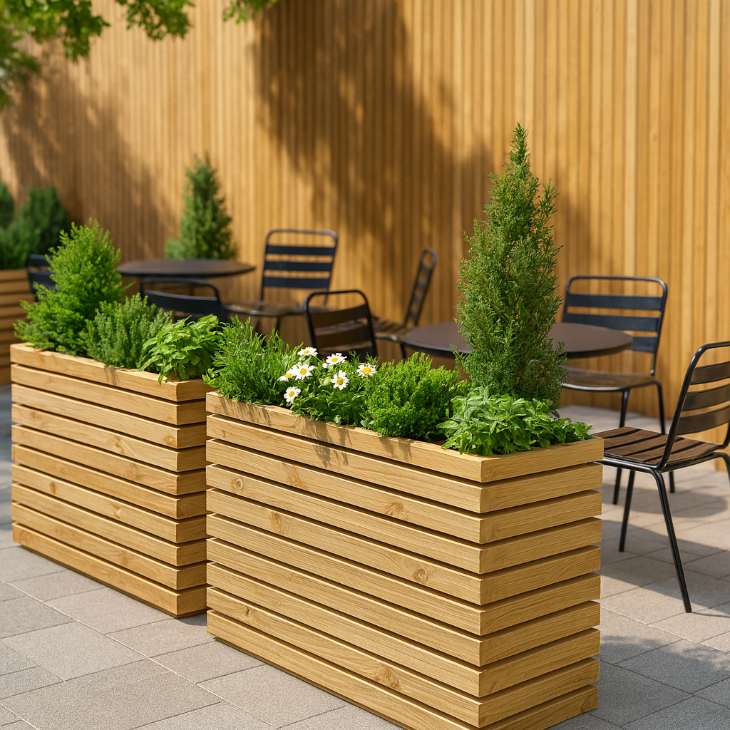 Jardinière LUXE TORRE en Bois Traité VidaHuerto 100x30x90 cm - 2