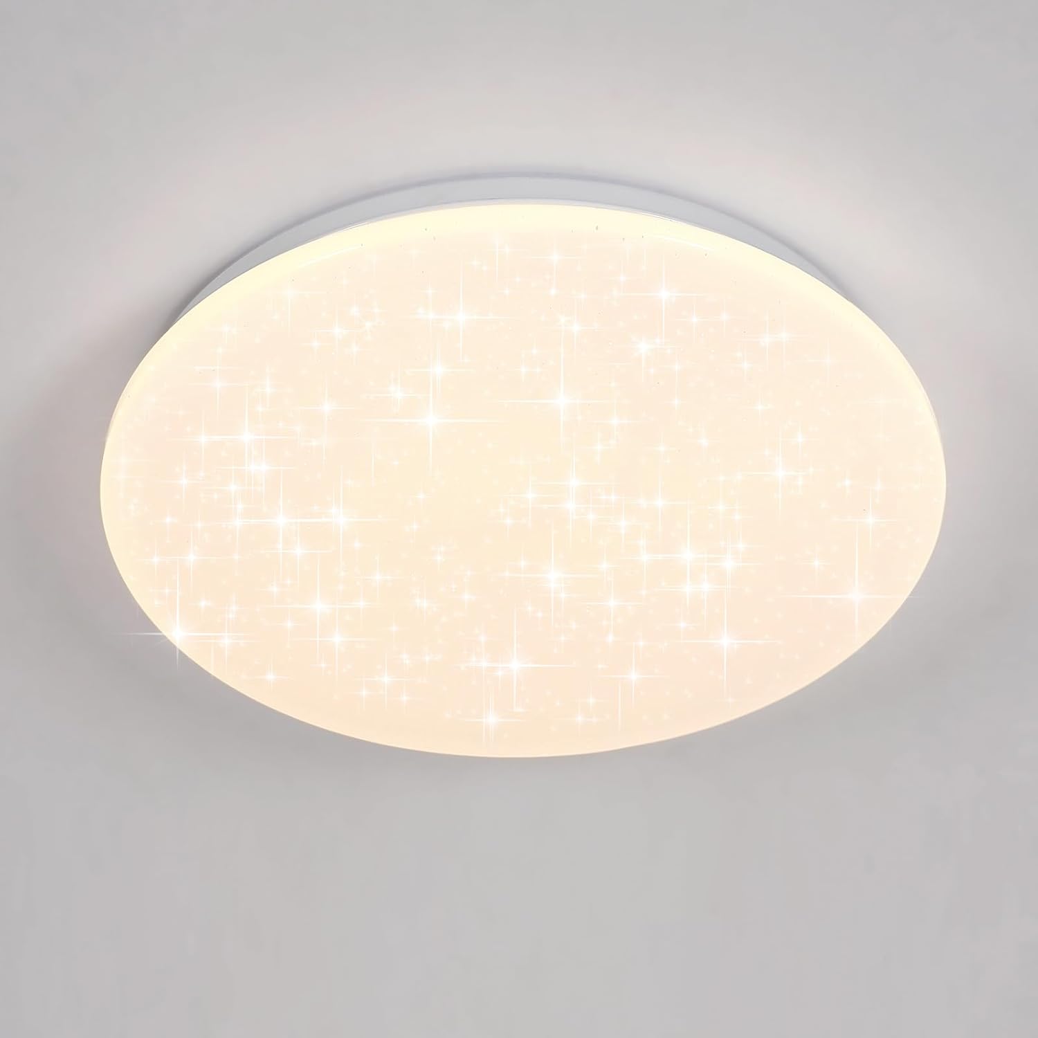 LUTW Plafonnier LED, 24W 2400LM Luminaire Plafonnier LED, 6500K Blanc Froid, IP44 Plafonnier Salle De Bain Rond, Pour Salon, Toilette, Garage, Cuisine, Chambre, Couloir, 28cm