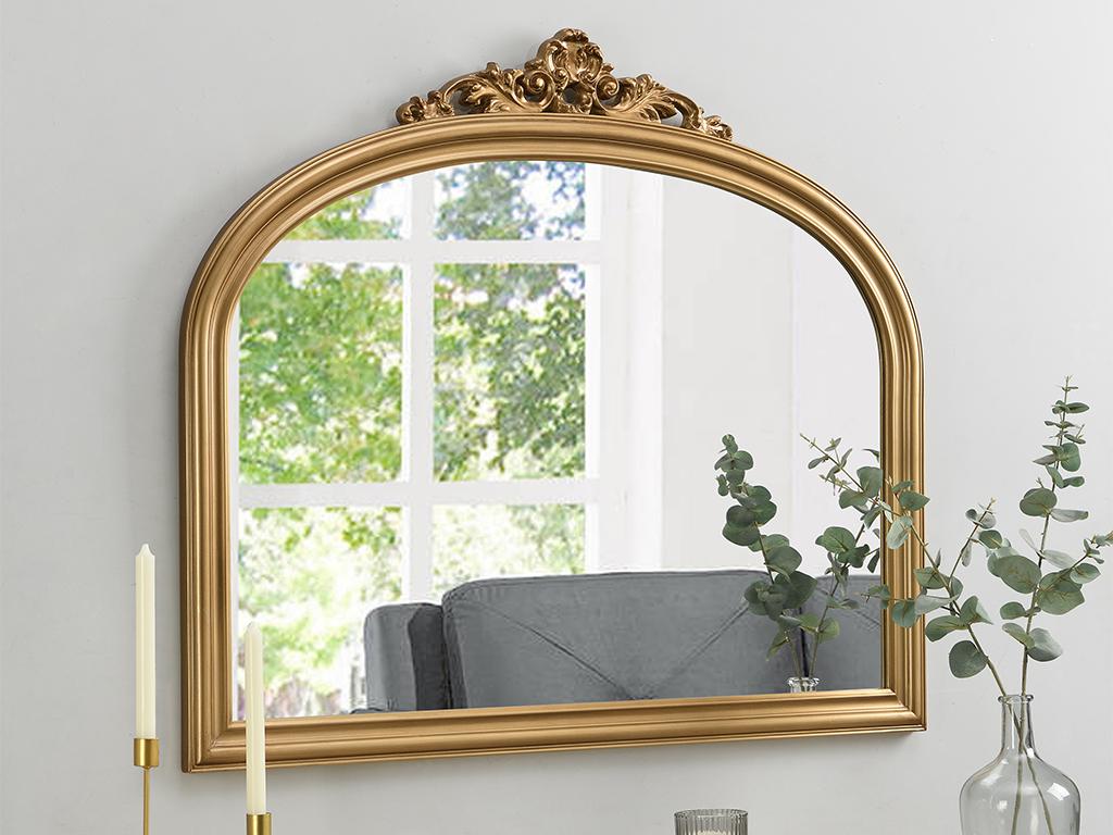Lustro EYOB – drewno paulownia – wysokość 90 cm – kolor złoty