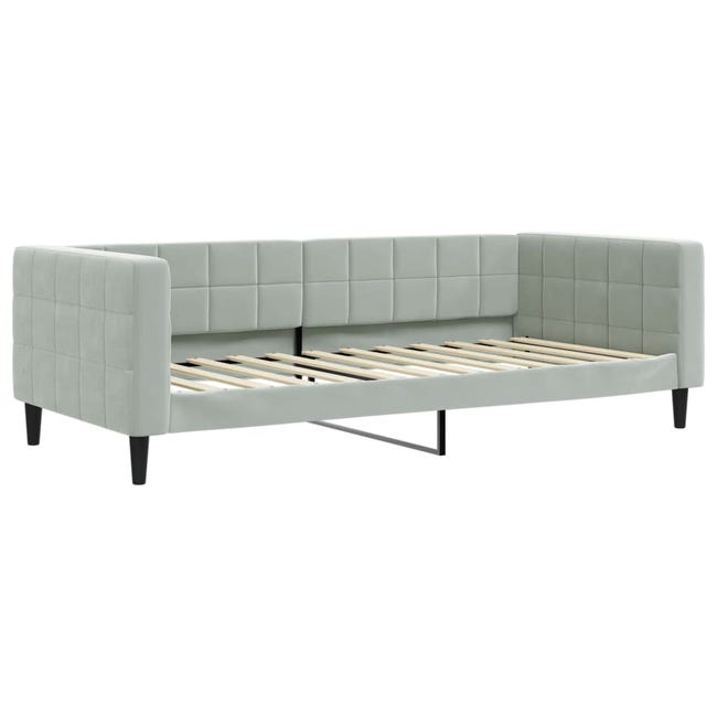 VIDAXL - Letto Da Giorno Grigio Chiaro 90x200 Cm In Tessuto VIDAXL - Letto Da Giorno Grigio Chiaro 90x200 Cm In Tessuto