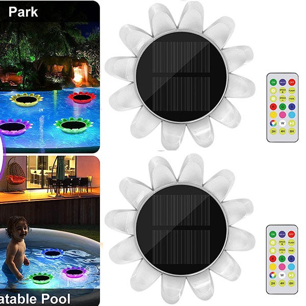 Lampe Flottante Piscine LED 2 Pièces 40cm - 16 Couleurs RGB, Télécommande, IP67 étanche - Pour Jardin, Soirées - 9