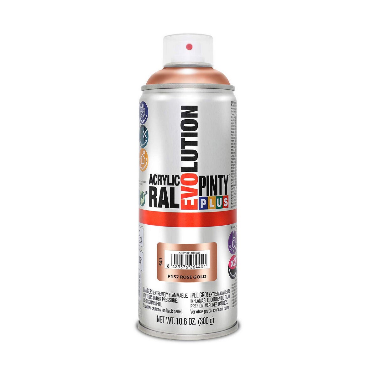 Farba metaliczna w sprayu PintyPlus Evolution Metallic 400ml złoty różowy