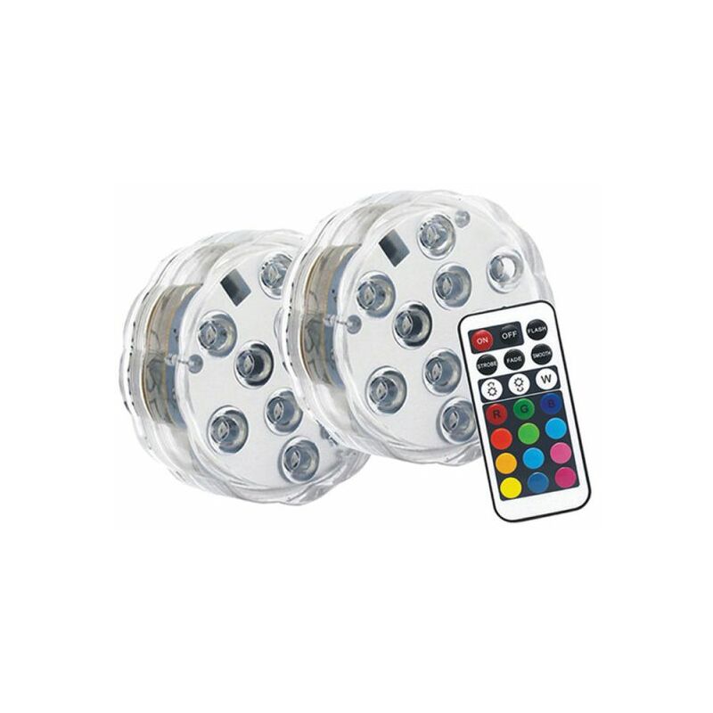 Zestaw 2 podświetlanych kamieni, oświetlenie RGB, pilot w zestawie, wodoodporność IP68