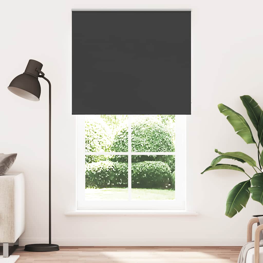 Roleta zaciemniająca czarny 130x210cm Szerokość tkaniny 126,6cm vidaXL