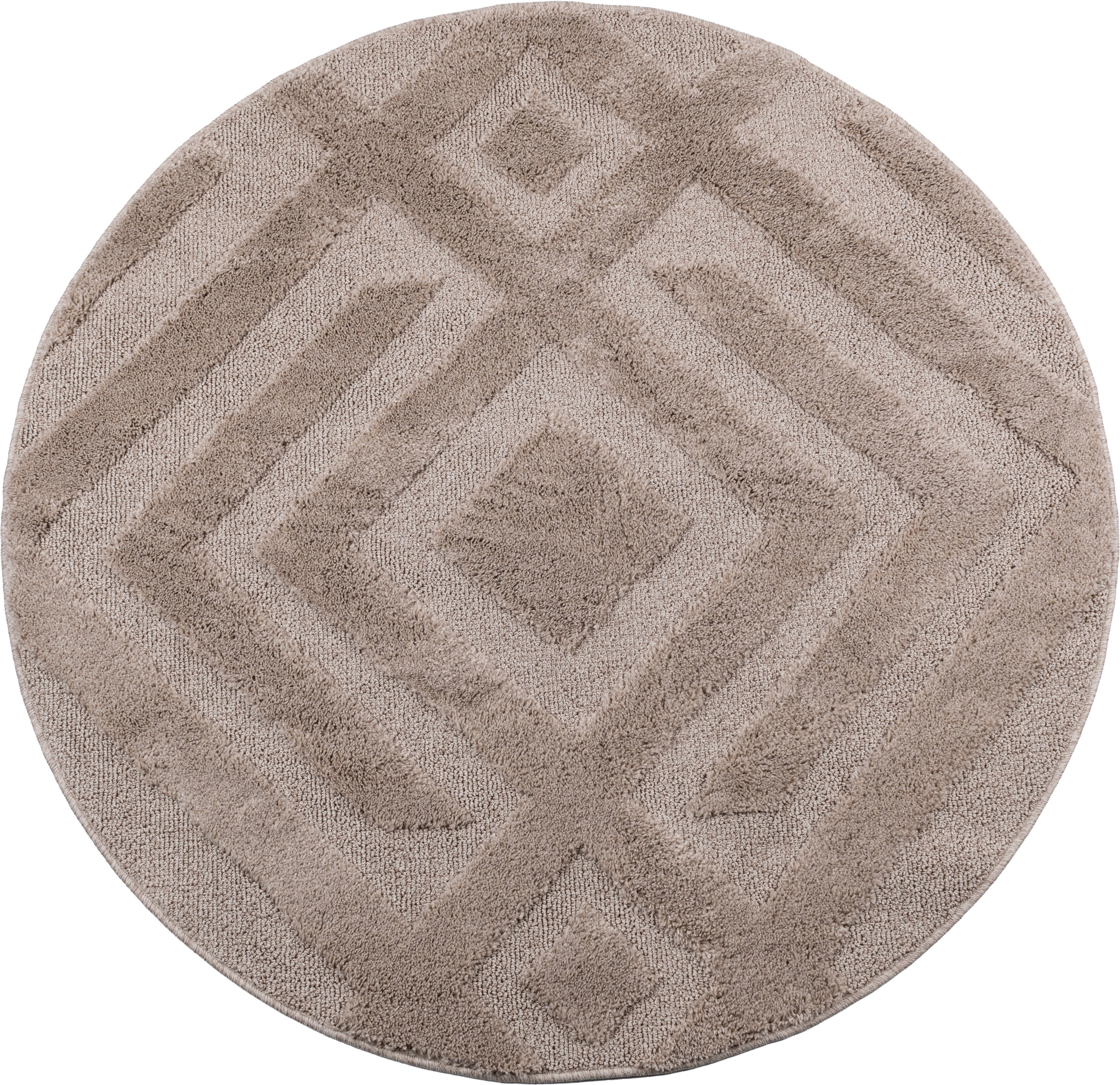 Dywan Multidecor Pisa 160 cm koło romby beżowy 1 szt.