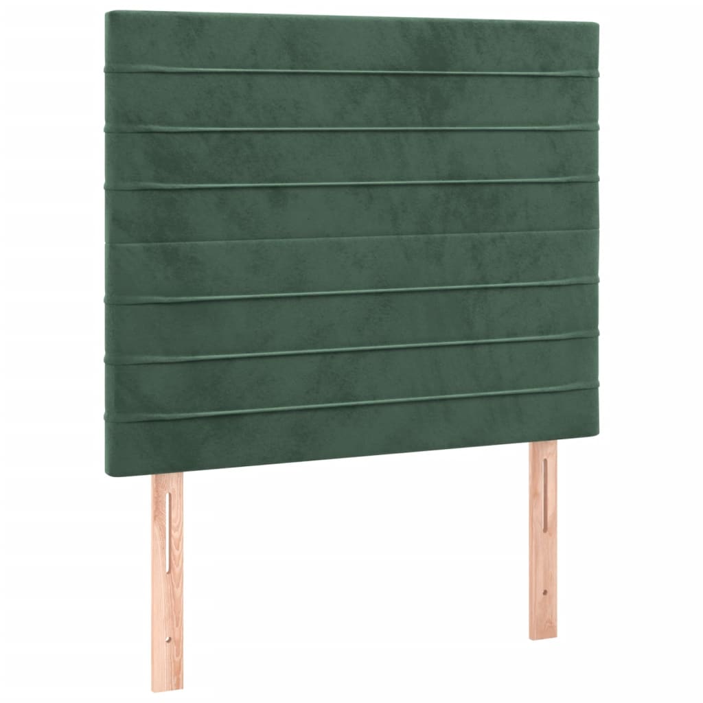 Maison Exclusive - Sommier à lattes de lit avec matelas Vert foncé 90x190 cm - 6