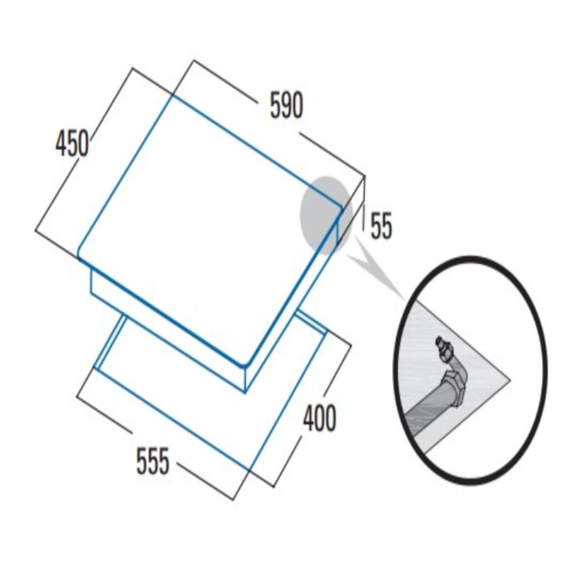 Placa de Gas Cata 08041505 59 cm - 2