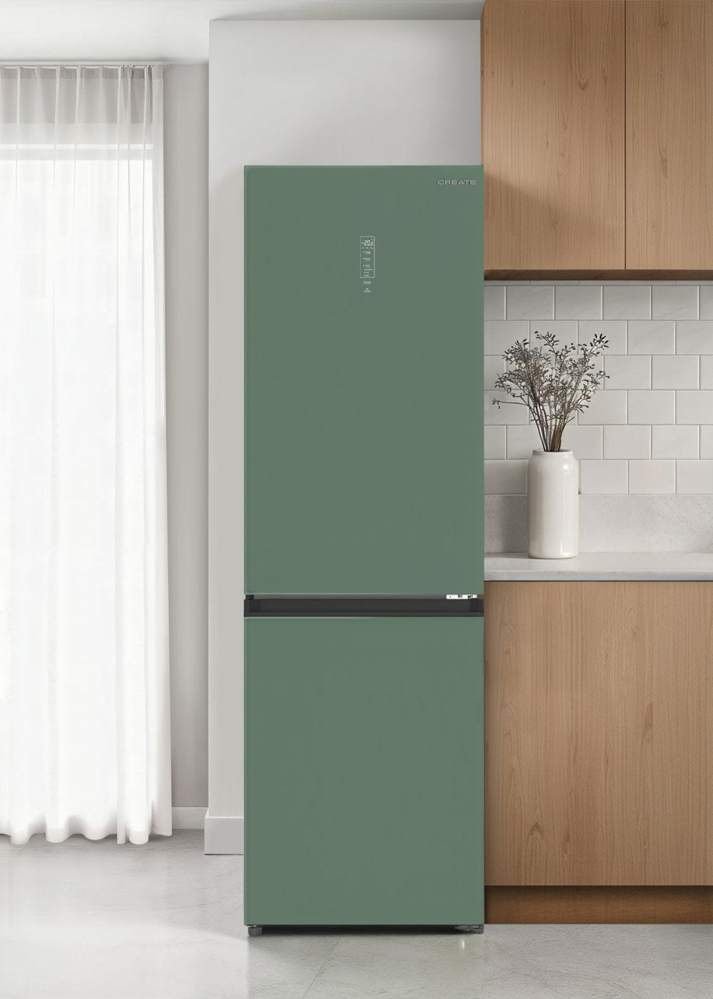 CREATE - FRIDGE STUDIO COMBI PRO 402 - Chłodziarko-zamrażarka 402 l No Frost z funkcją Space Pro i Care+ - Sauge