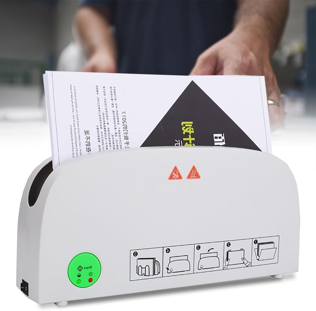 VEVOR Rilegatrice A Pettine 21 Fori – Capacità 450 Fogli, Dorsali Da 3/8'', Margini Regolabili, Per Formato Lettera, A4 E A5, Base In Ghisa