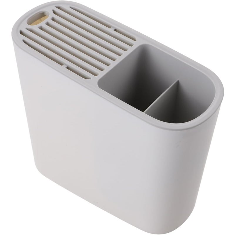 Stojak na noże kuchenne, stojak na przybory z ociekaczem, do przechowywania sztućców i pałeczek, praktyczny design i organizacja