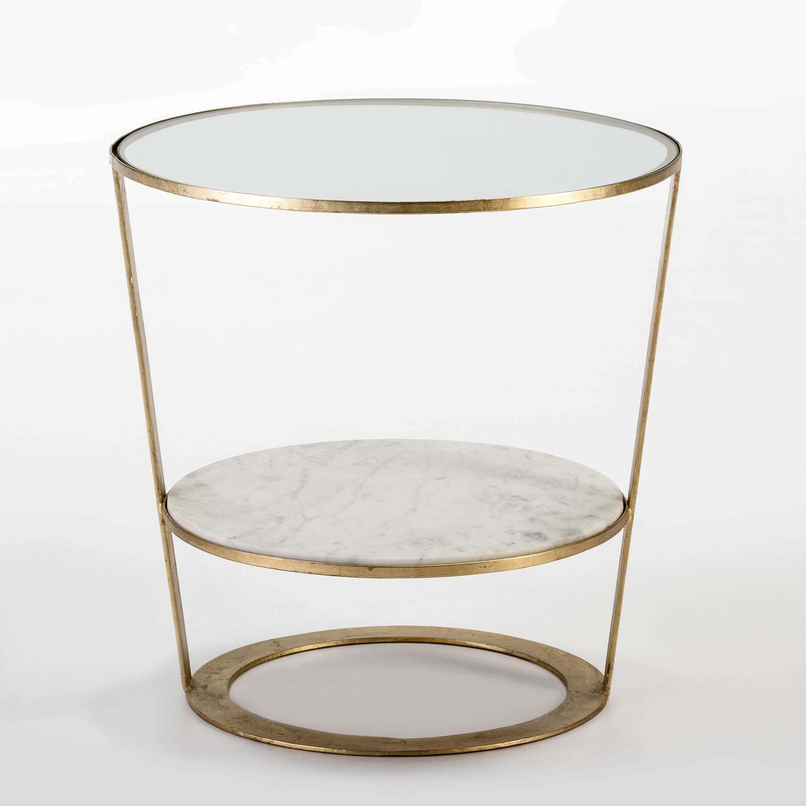 Table d'appoint ardite 56 x 56 x 56 cm Blanc, or | Leroy Merlin