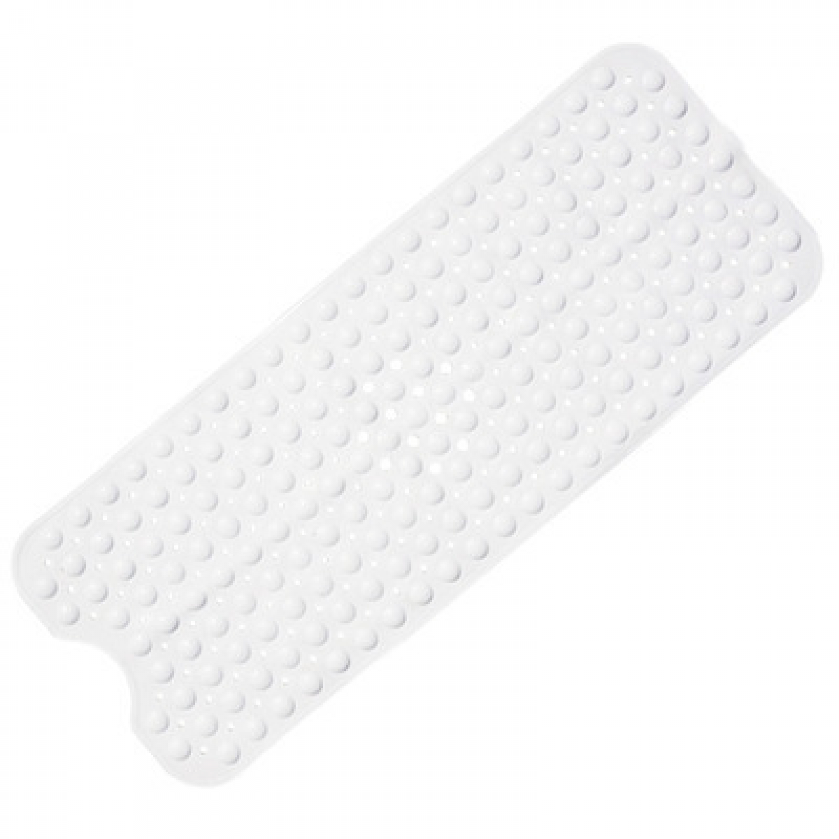 Mata łazienkowa antypoślizgowa ekstra długa 40 x 100 cm z przyssawkami i otworami drenażowymi, biała