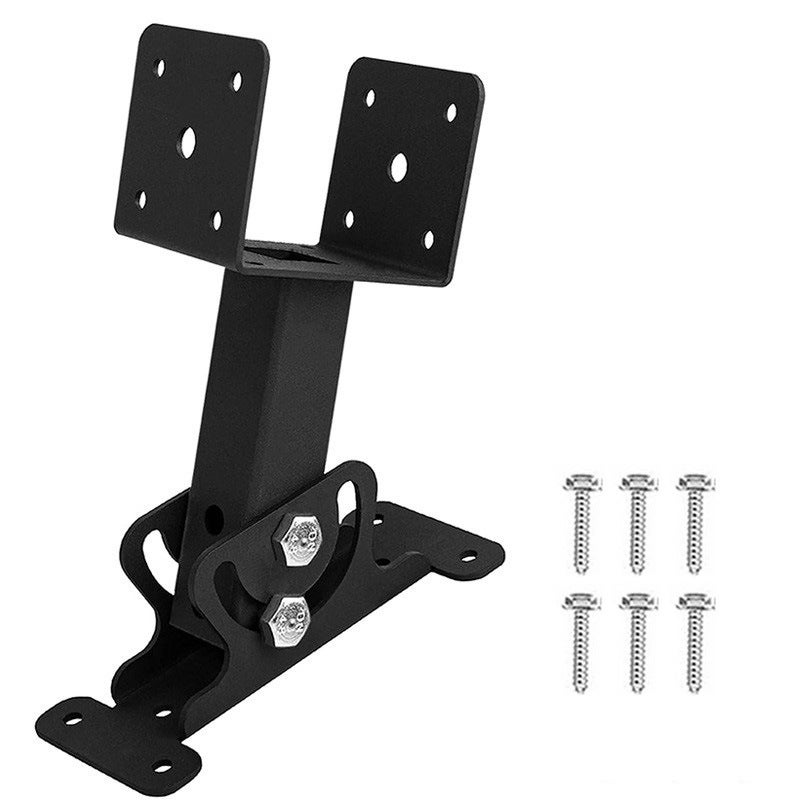 Supports Muraux Pergola Toit Incliné Pour Poteaux Bois 10,2x10,2 Cm | Kit Assemblage Acier, Gauche & Droite 15°