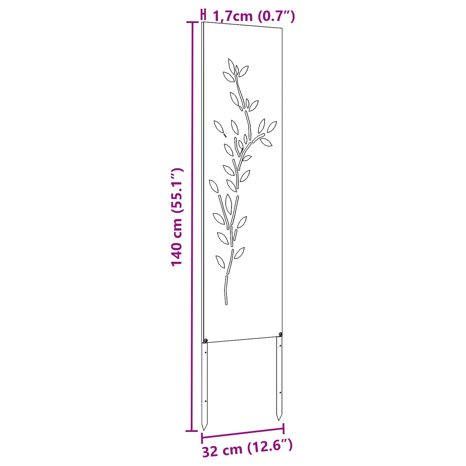 Écran de confidentialité de jardin Floral Blanc 32 x 140 cm vidaXL - 3