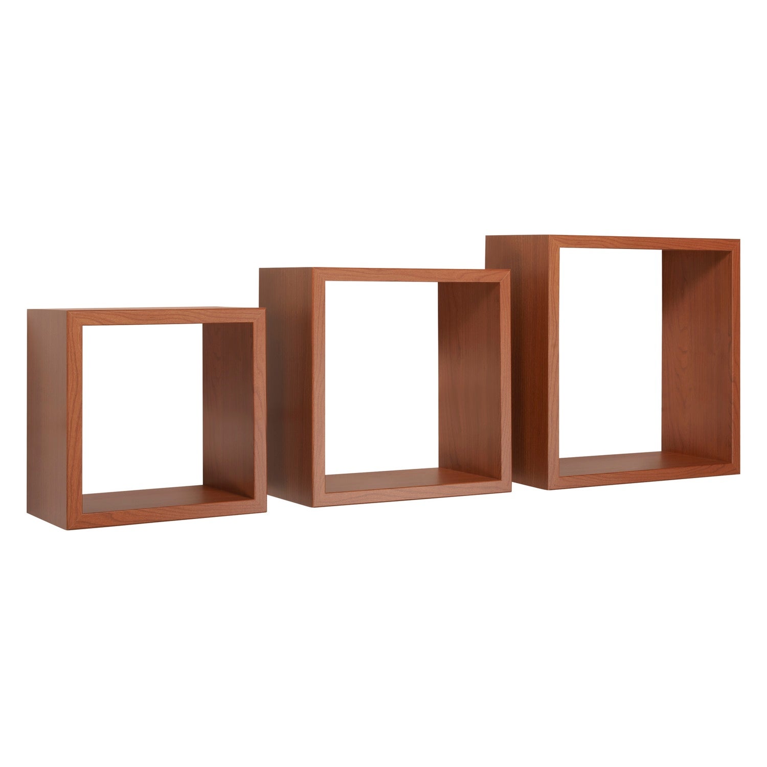 Étagères cubiques murales Lot de 3 cubes modulaires Cerisier mod. InCubo - 5