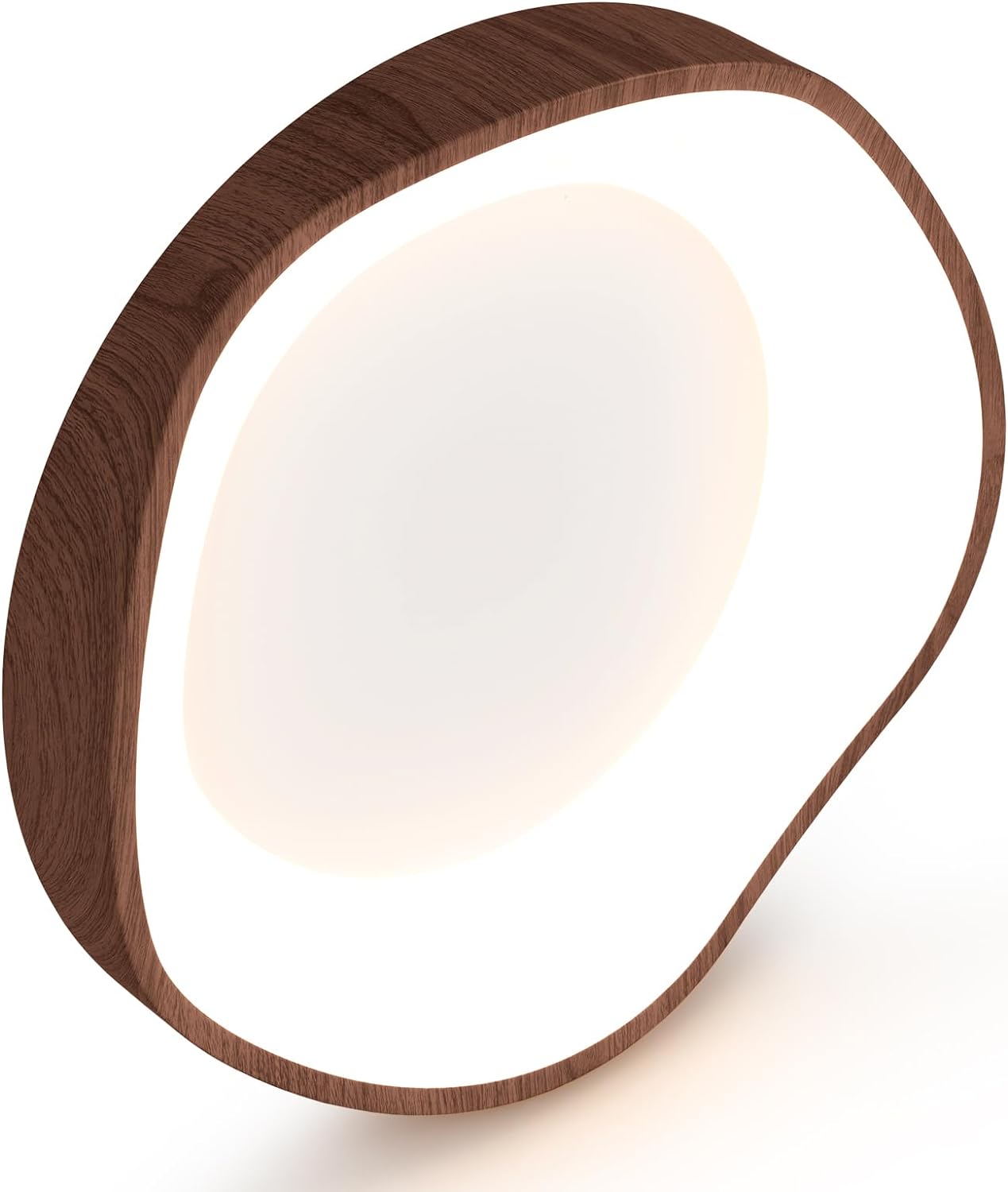 Energooszczędna lampa sufitowa LED, 24 W, z rysunkiem słojów drewna, metalowa rama i klosz, lampa wisząca 3000 K do sypialni, salonu, jadalni