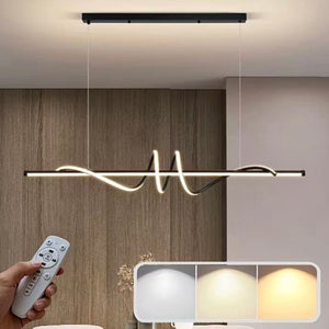 Lampadario LED Moderno A 3 Anelli 90W 5850LM Dimmerabile - Con Telecomando, Temperatura Colore Regolabile, Bianco, Diametri 40+60+80 Cm