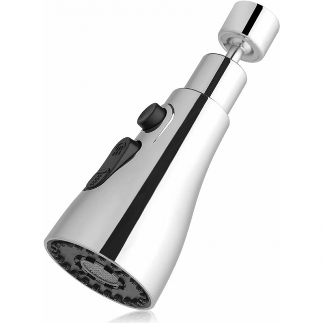 Bateria zlewozmywakowa 360 stopni, 3 tryby wylewki baterii kuchennej z aeratorem, bateria zlewozmywakowa, obrotowa wylewka baterii kuchennej