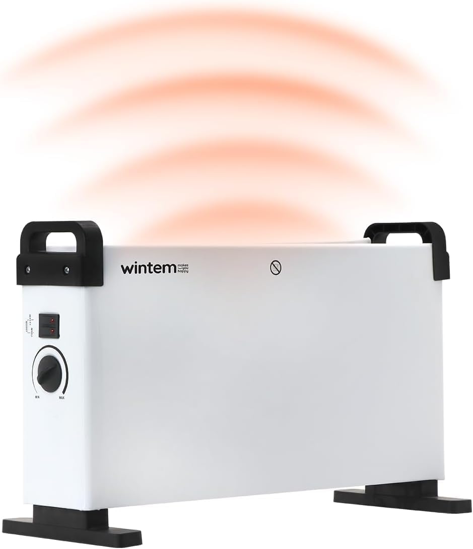 Termoventilatore SIRGE Vulcano 2000W – PTC Oscillante Con Telecomando, Timer 1-12h, Display E 4 Modalità, Per Camere E Uffici
