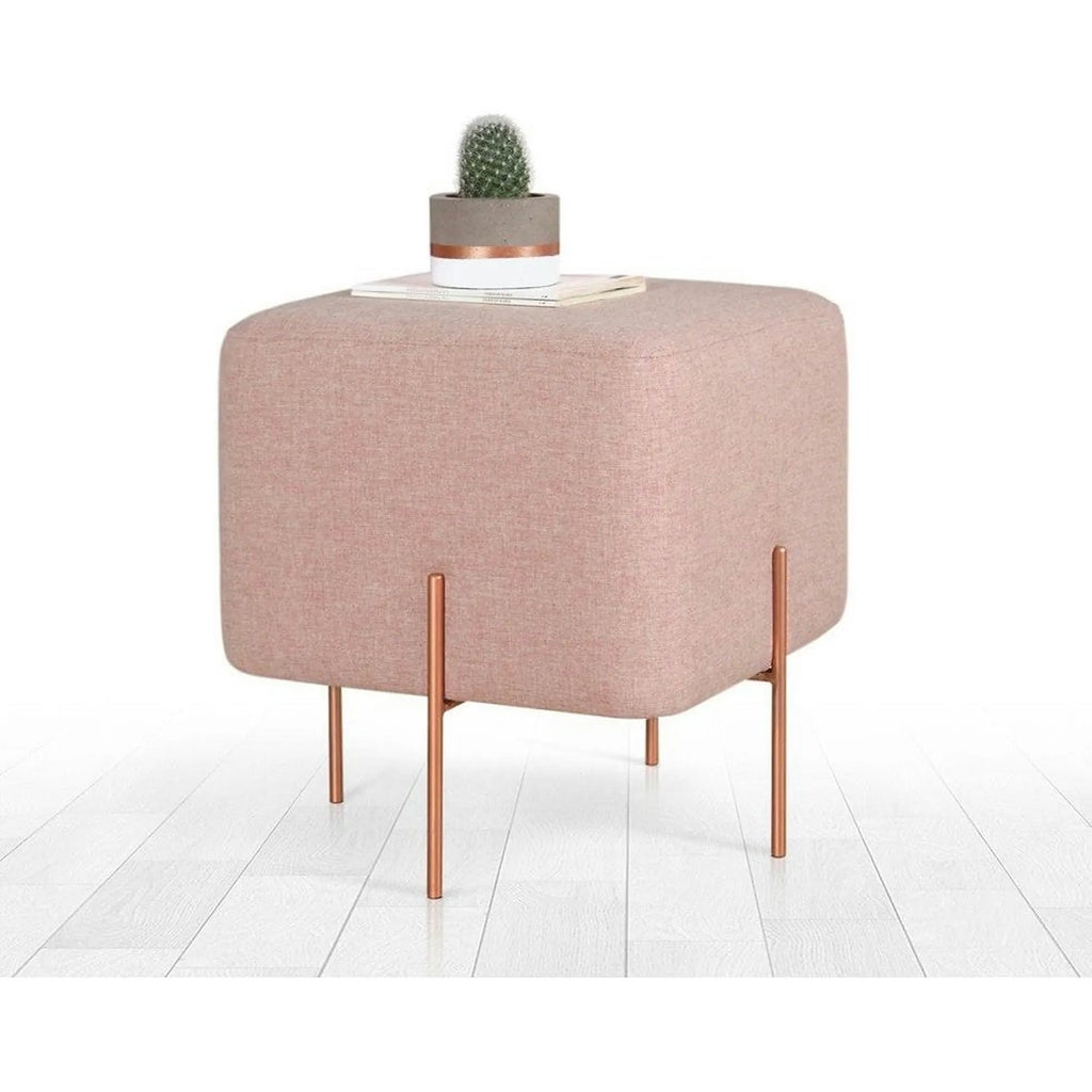 Taburet COPPER 56, stofa clasica roz, 40x40x42 cm | Leroy Merlin