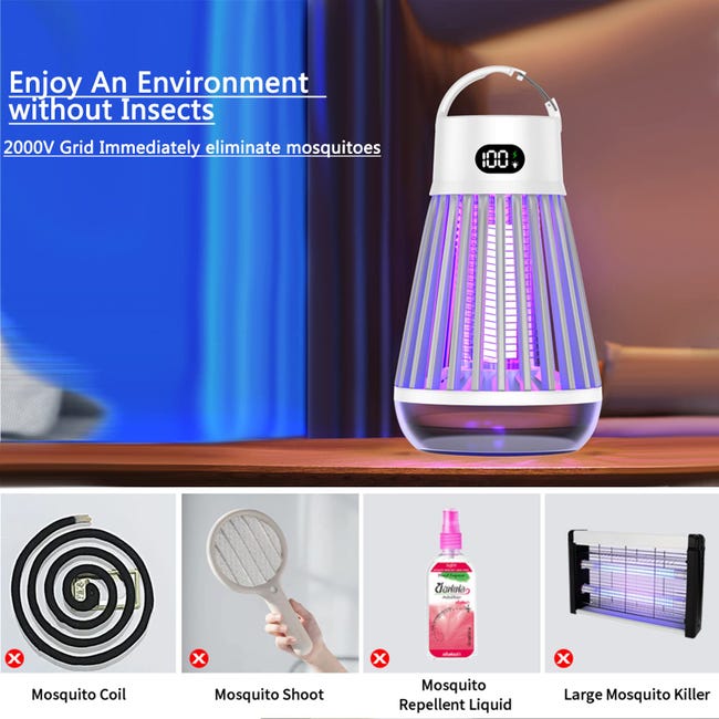 Lampada Antizanzare 2 In 1 Lampada Da Campeggio Per Esterni IPX6 Impermeabile Ricaricabile Tramite Usb Portatile Anti Mosche Ricaricabile Efficace Ada~p119638569 Lampada Antizanzare 2 In 1 Lampada Da Campeggio Per Esterni IPX6 Impermeabile Ricaricabile Tramite Usb Portatile Anti Mosche Ricaricabile Efficace Ada~p119638569
