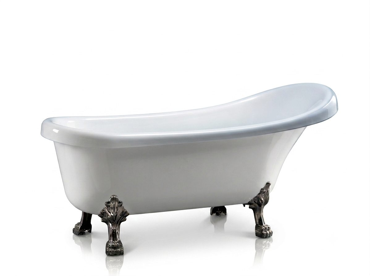 Baignoire îlot Rétro MARGOT 170x75 cm - Blanc brillant - 3