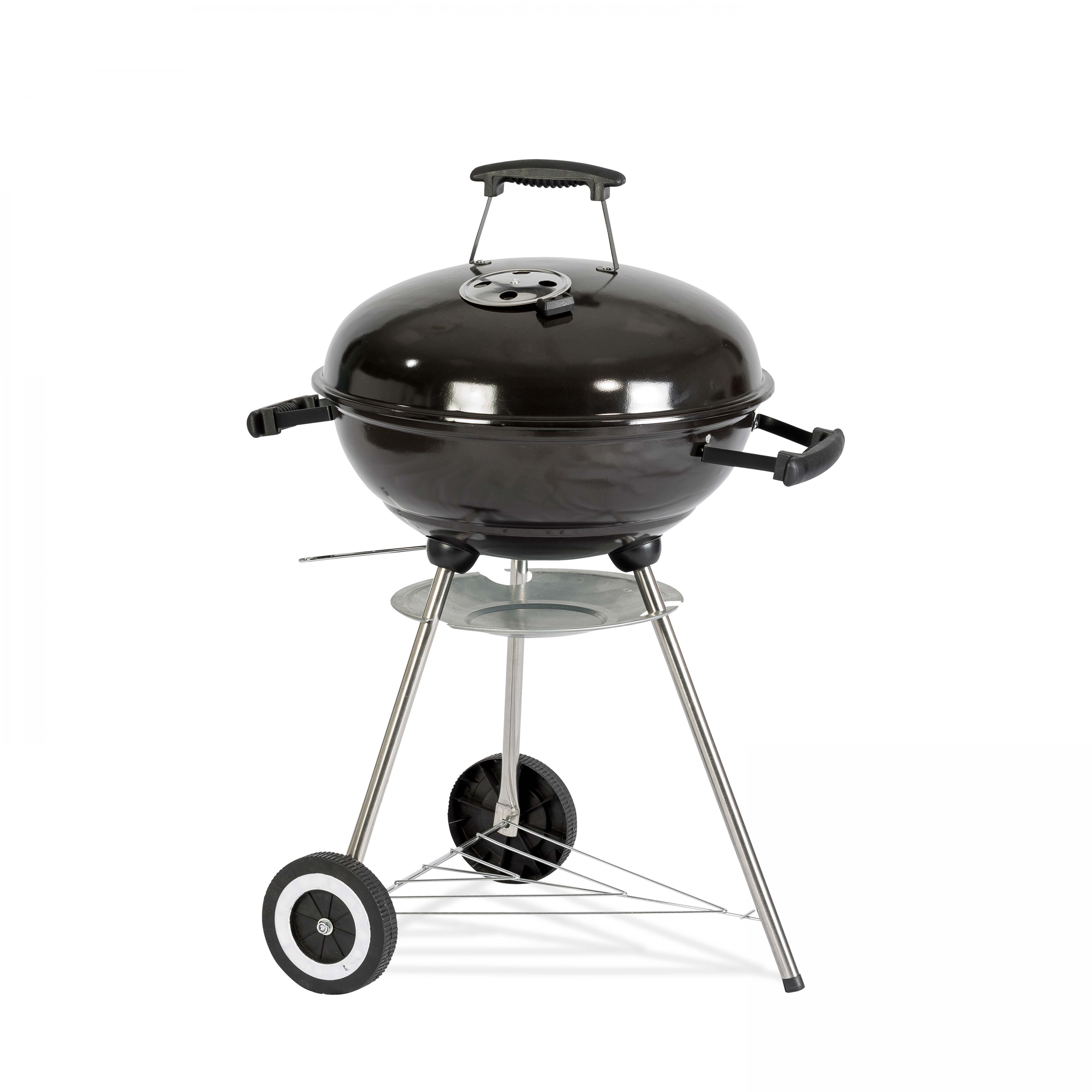 Copertura per barbecue rotonda in poliestere nero - 2