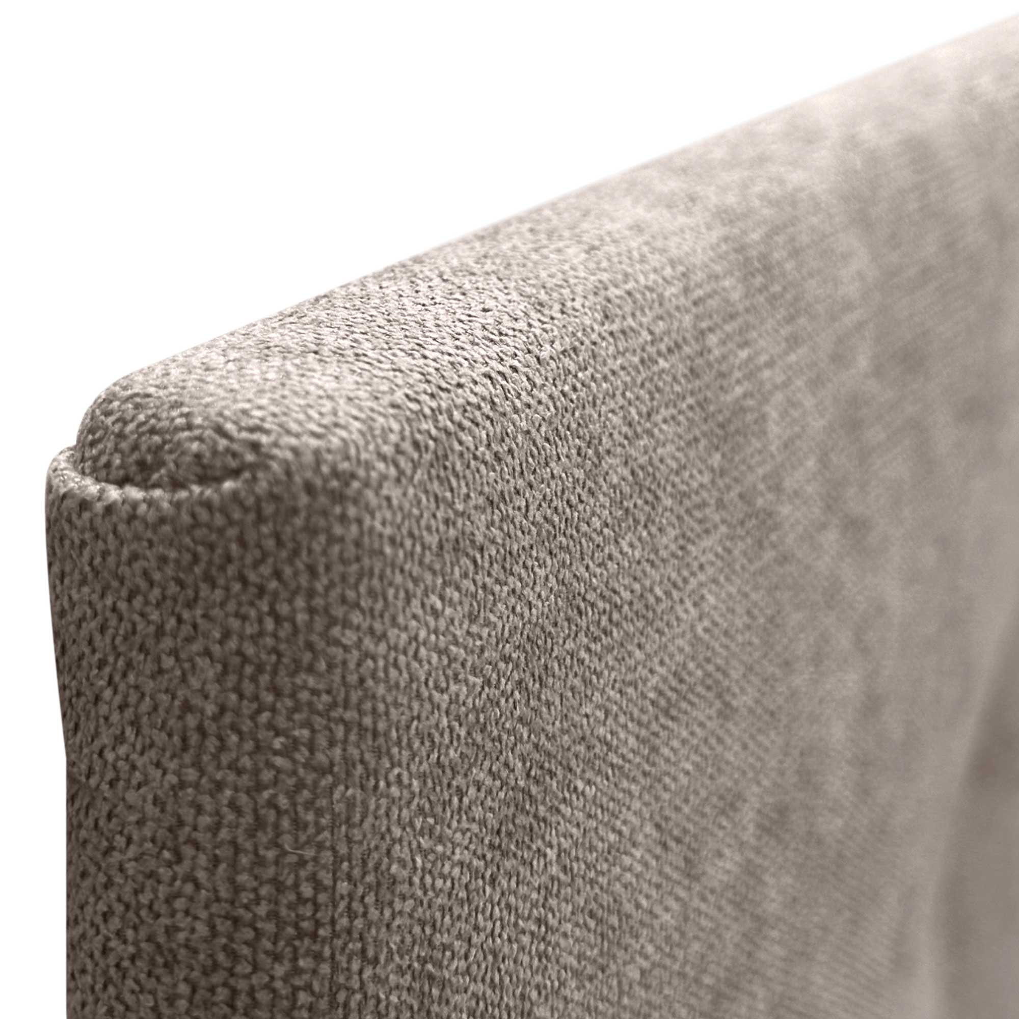 DHOME Cabecero de Tela AQUALINE Pro con 2 hileras de Botones y Patas Cabezal tapizado Cama Lujo (Tierra, 135cm) - 6