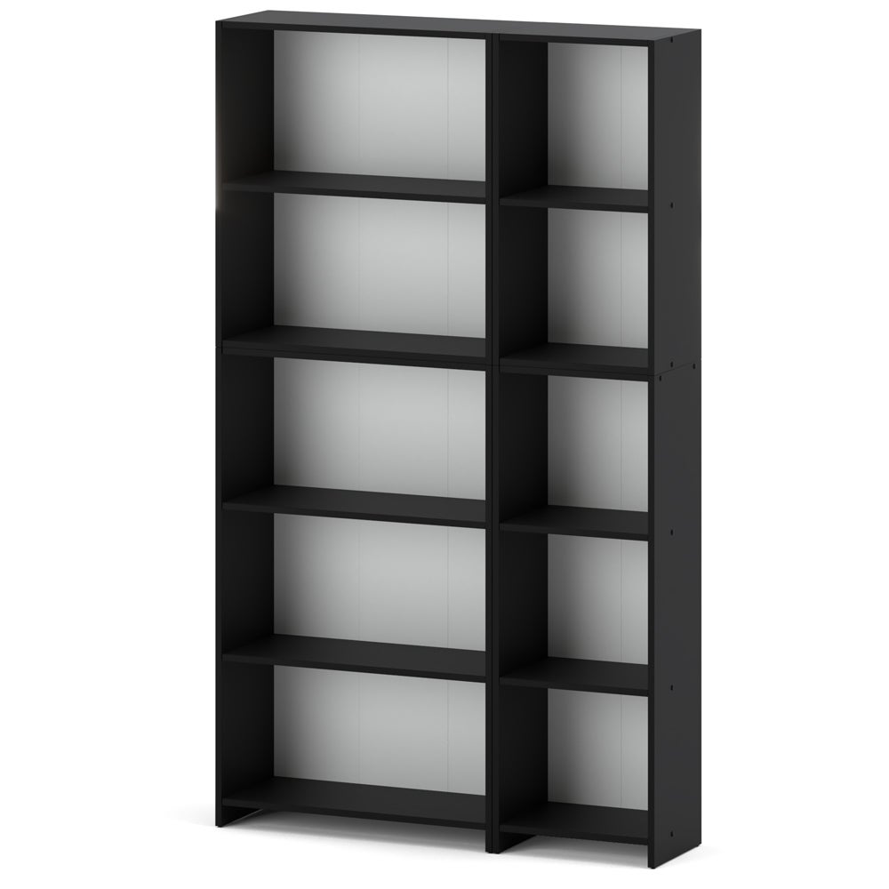 Regał na książki 110cm loft półki na zabawki do salonu segregatory czarny