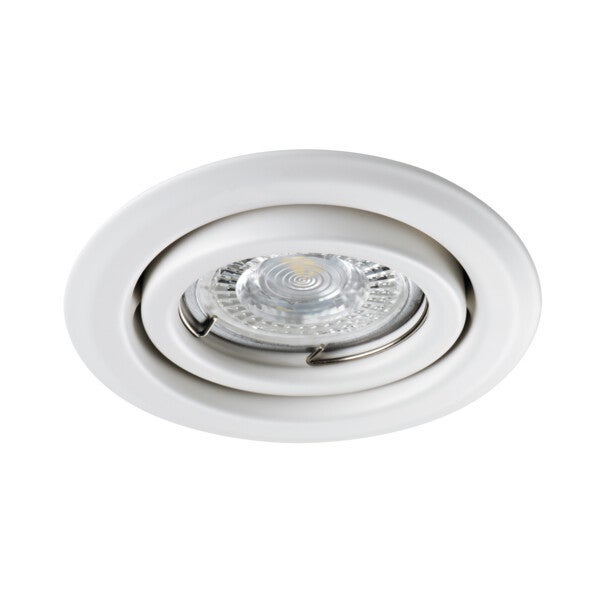 Oprawa sufitowa wpuszczana oczko Alor biały matowy 1xGX5.3 / GU10x10W okrągła ruchoma IP20 wym: 2,2 x 9,9 x 9,9 cm metal Kanlux