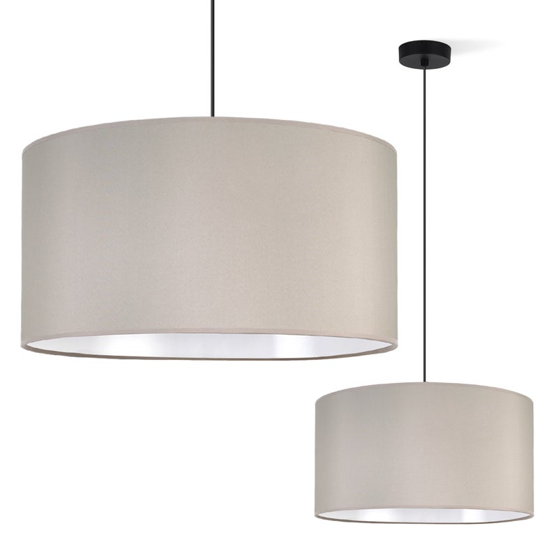 Zdjęcia - Żyrandol / lampa Lampa sufitowa wisząca Gaja czarna 1xE27 abażur kaszmirowy walec 44cm Light Home LH