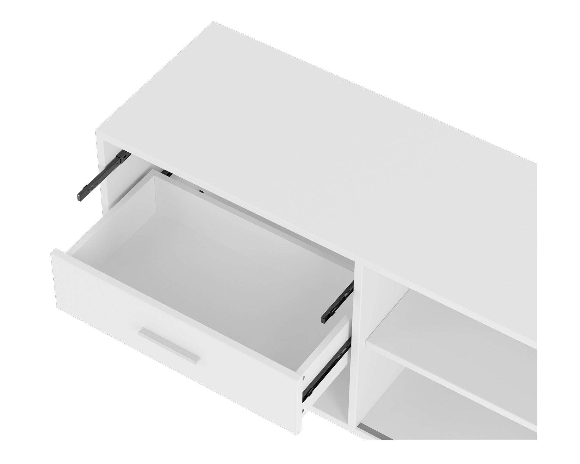 HOMAVO Meuble TV 160 cm – Meuble TV Avec 3 Tiroirs Et 1 Portes Coulissantes, Rangement Pratique - 10