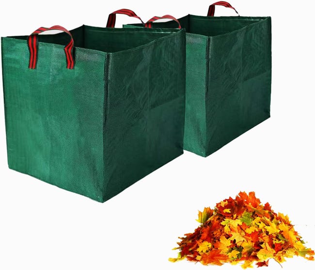 Confezione da 3 sacchetti professionali da giardino da 300 litri (D88, 80 cm), riutilizzabili, con guanti da giardinaggio rivestiti, borsa per la conservazione, borsa da patio, contenitore per la Confezione da 3 sacchetti professionali da giardino da 300 litri (D88, 80 cm), riutilizzabili, con guanti da giardinaggio rivestiti, borsa per la conservazione, borsa da patio, contenitore per la