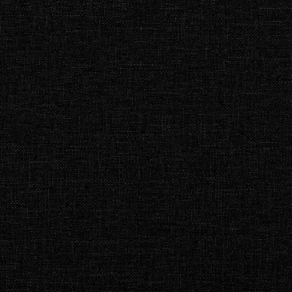 vidaXL Divano Letto 2 Posti con Cuscini e Poggiapiedi Nero in Tessuto - 9