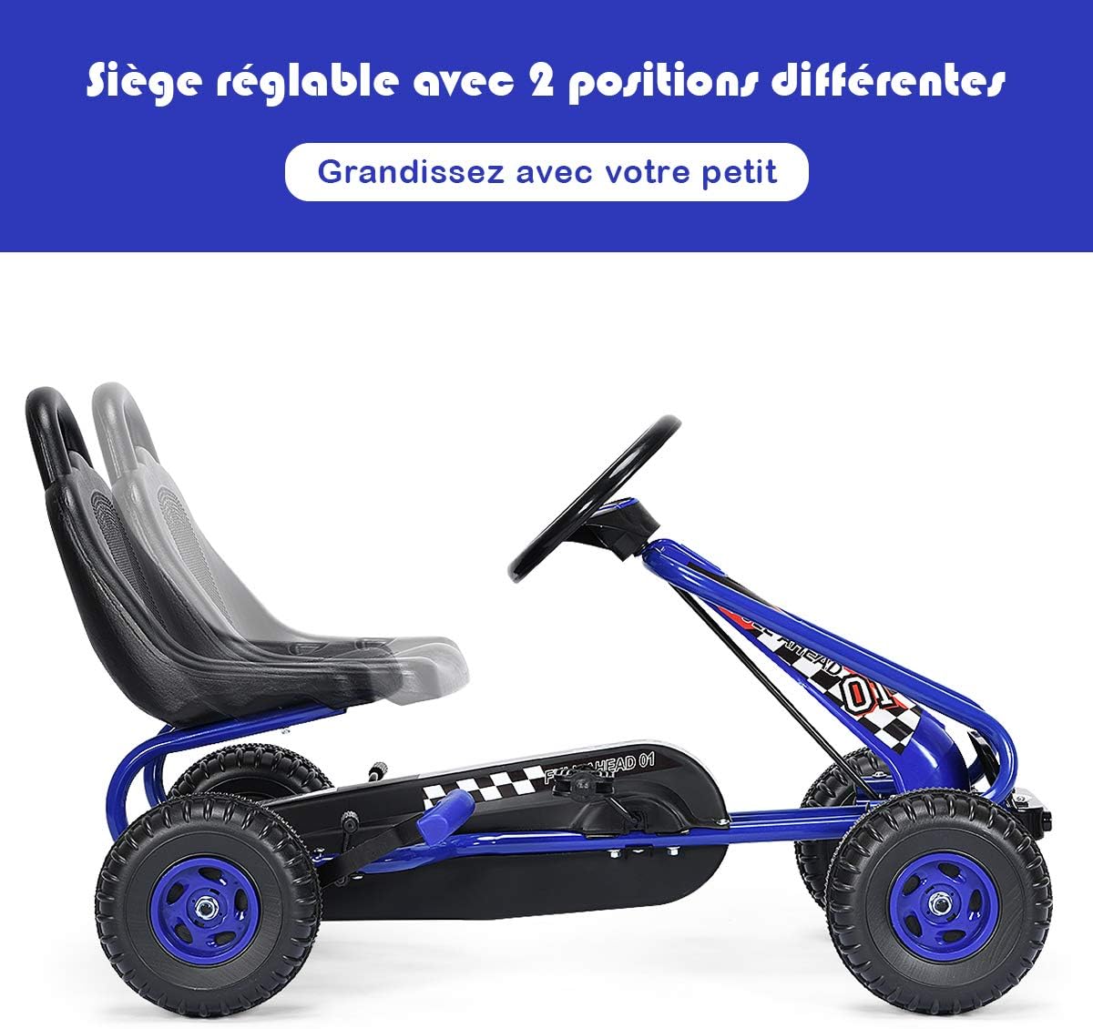 Siège De Kart à Pédales Ancien - Voiture à Pédales Vintage - Pièce Détachée