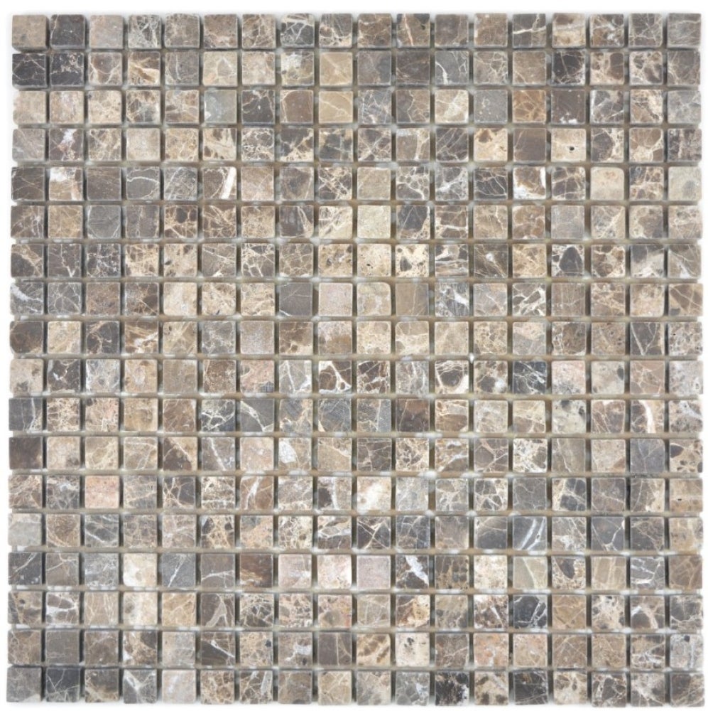 Mosaico de mármol beige mate - 10 láminas de mosaico