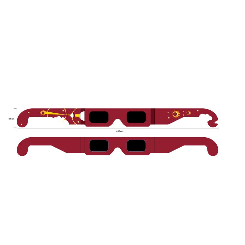 Lunettes d'observation d'éclipse, lot de 10 paires certifiées ISO 2024, pour adultes et enfants, vision sûre à trous d'épingle - 2