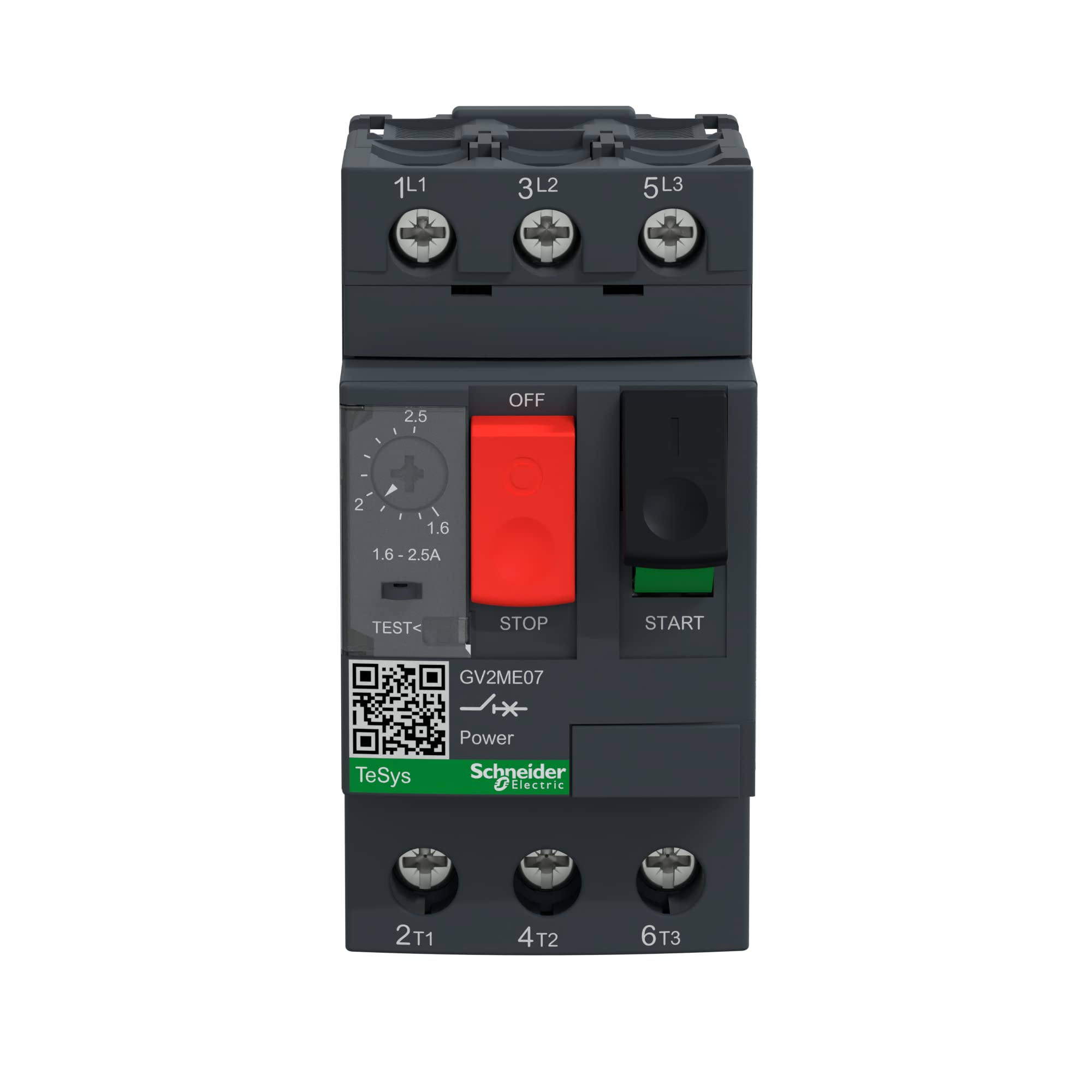 Schneider Electric - TeSys GV2ME - disj. moteur - 1,6..2,5A - 3P 3d - déclencheur magnéto-thermique - GV2ME07 - 7