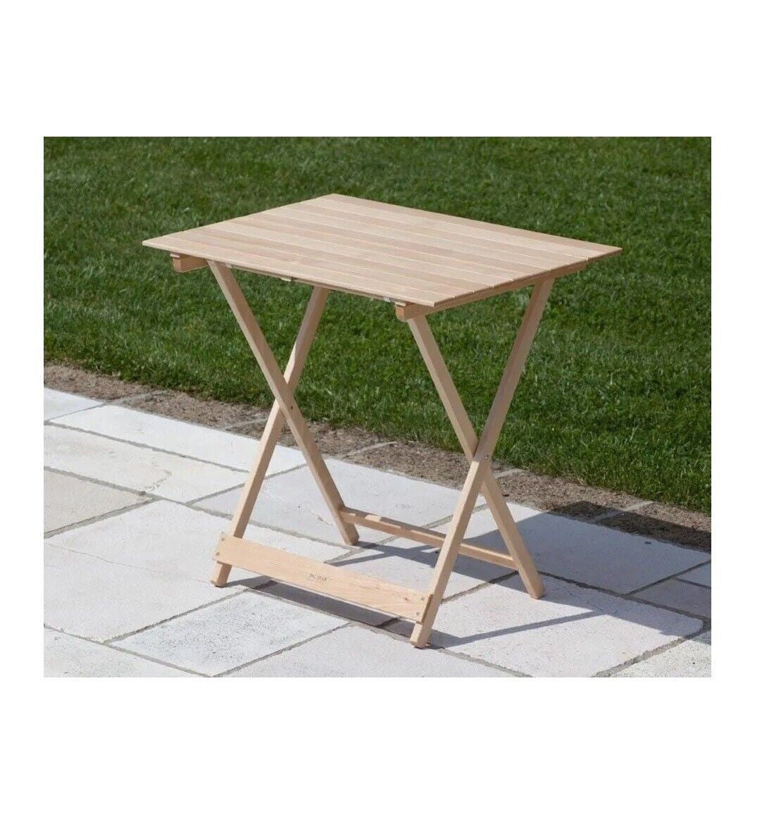 Mesa plegable de madera maciza para picnic, jardín y camping cm100x60 75h - 2