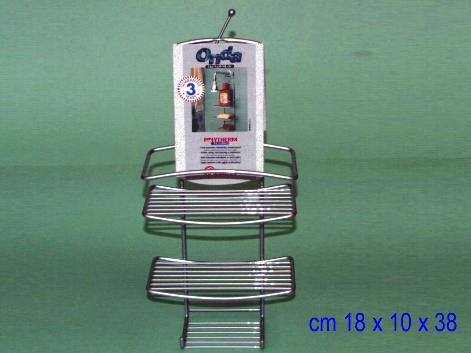 Mensola Angolare Metaltex Onda Per Bagno - 2 Ripiani, Made In Italy