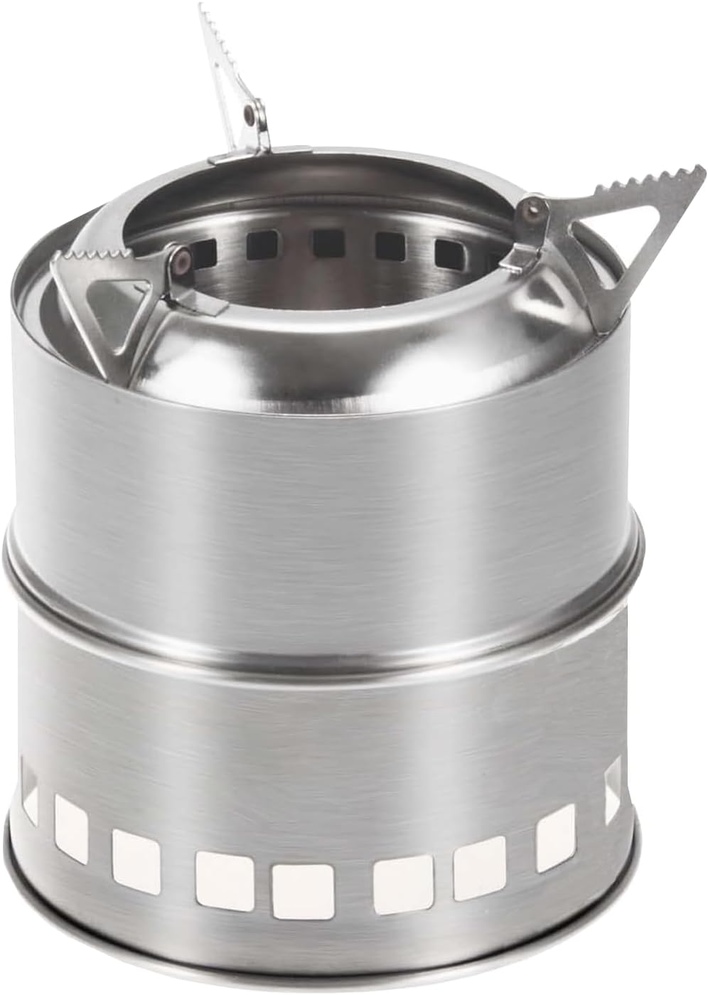 Piec kempingowy opalany drewnem, przenośny piecyk na drewno ze stali nierdzewnej z torbą do przechowywania, składany, lekki piecyk na drewno