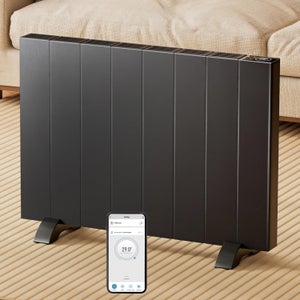 EMKE Radiateur Électrique 1500W, Chauffage à convection, Radiateur sur pied / mural, écran LCD, minuterie hebdomadaire, application de la télécommande