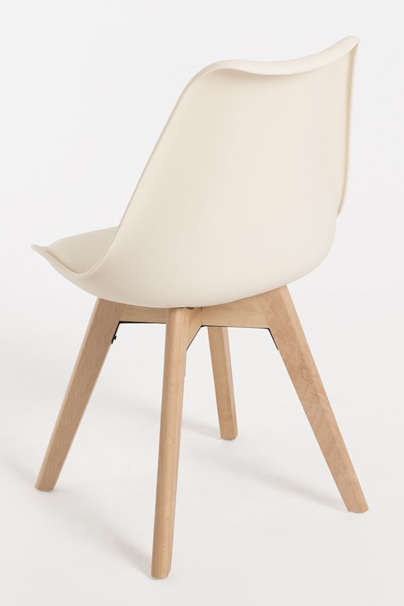 Regalos Miguel - Packs Sillas Comedor - Pack 4 Sillas Synk Basic - Crema - 6