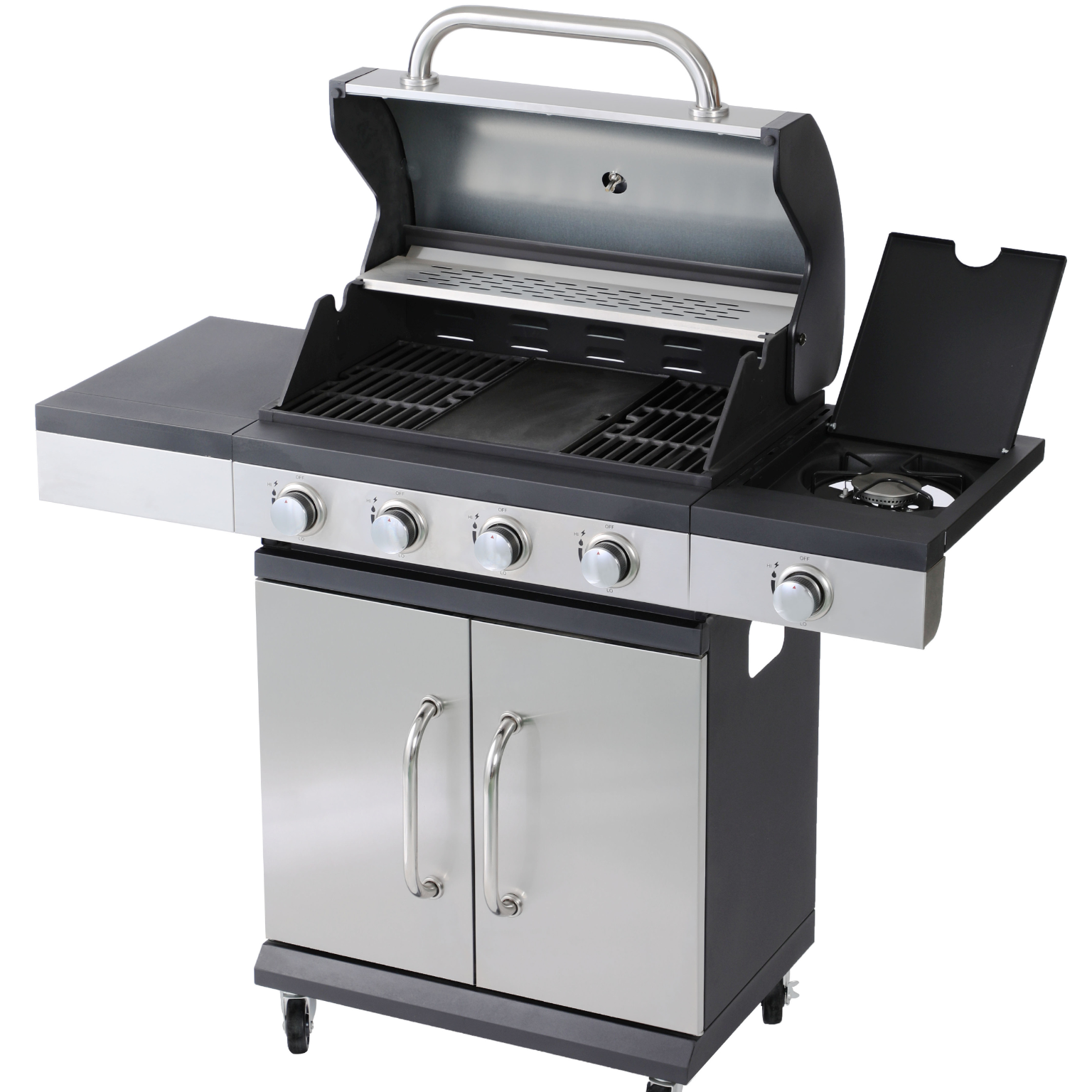 Grill gazowy z 4 palnikami + palnikiem bocznym Blaupunkt GG401