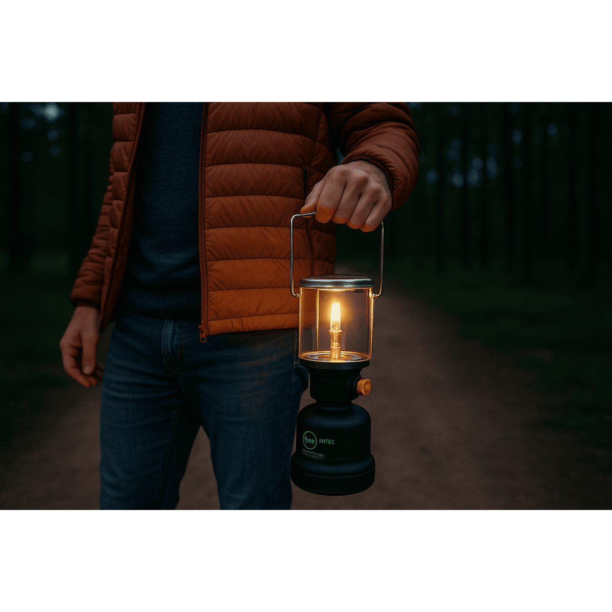 Lâmpada de gás 1100W Ignição Piezo Shell Aço - Candeeiro de Campismo Ao Ar Livre Cartucho de gás Butano 190g Perfuráveis INTEC - 3