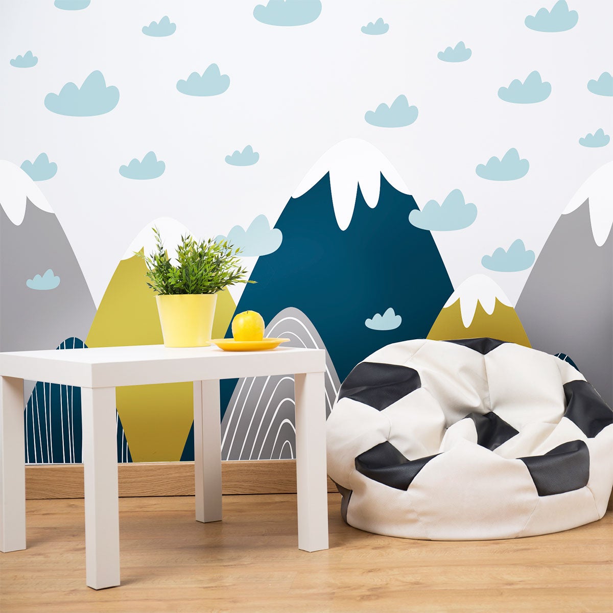 Adesivo bambino di montagna scandinavo donka - Sticker adesivo - adesivi murali - 110x165cm - 5