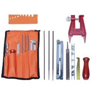 Kit Affûtage Tronçonneuse 20 Pièces KEWAYO - Limes Diamantées, Guide Angle Pour Perceuse Et Tondeuse