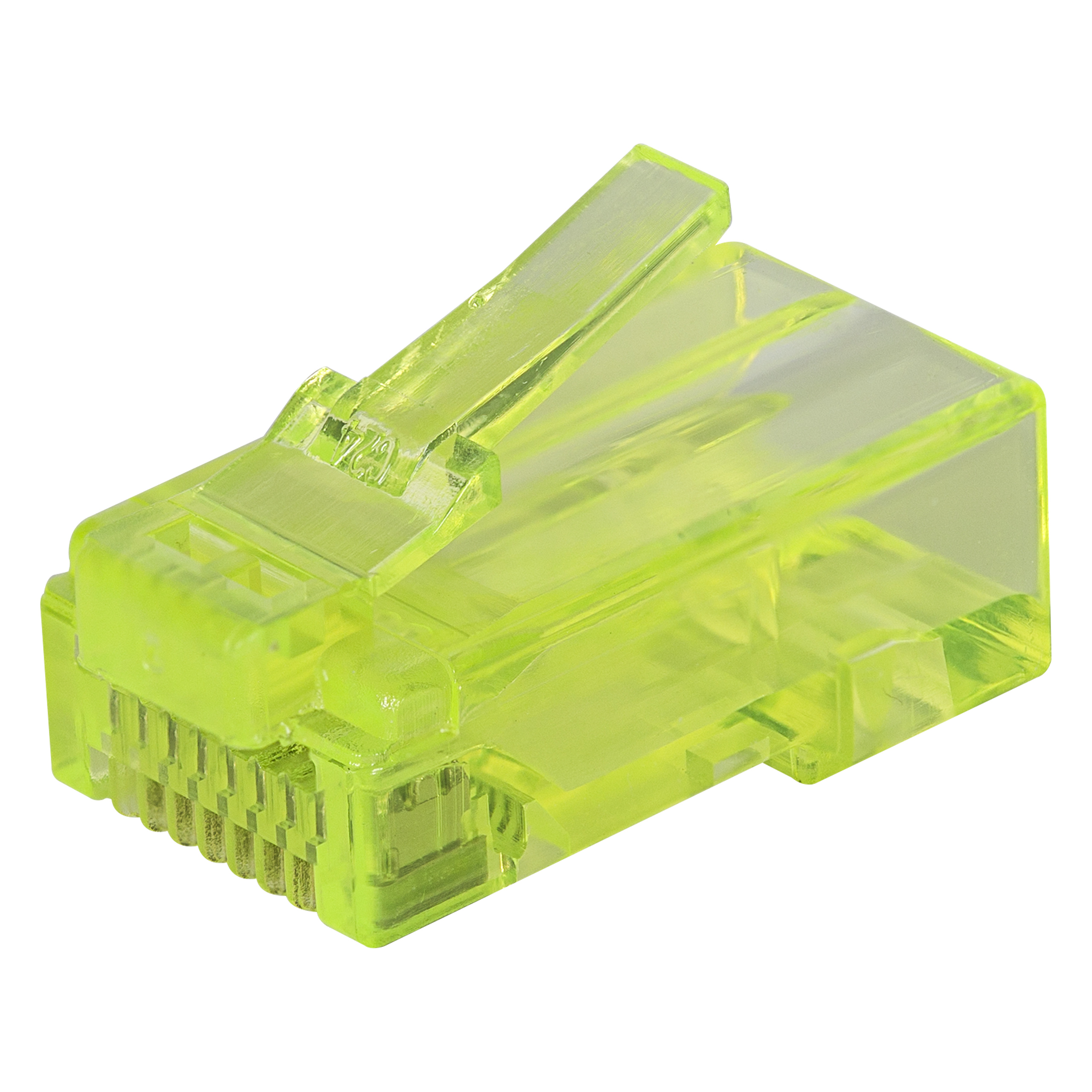 Wtyki przelotowe RJ45 8P8C kat.6 UTP drut linka NEKU żółte 100szt